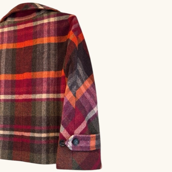 Talbots Petites Wool-Blend Plaid Coat Jacket — Size 2P